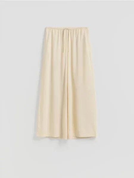 Reserved Pantaloni cu fibre Lyocell bej