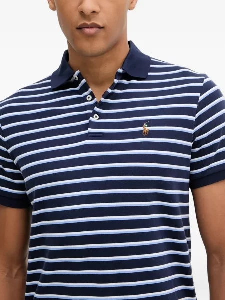 Tricou Polo Ralph Lauren tricotate cu decolteu în V lung verde