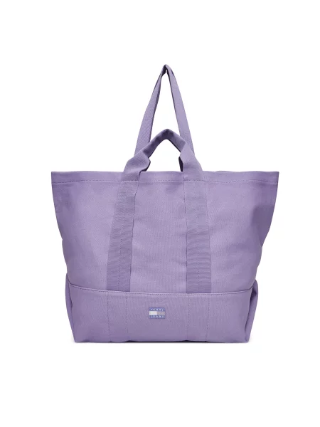 Τσάντα Tommy Jeans Tjw Tote Edition Canvas μωβ