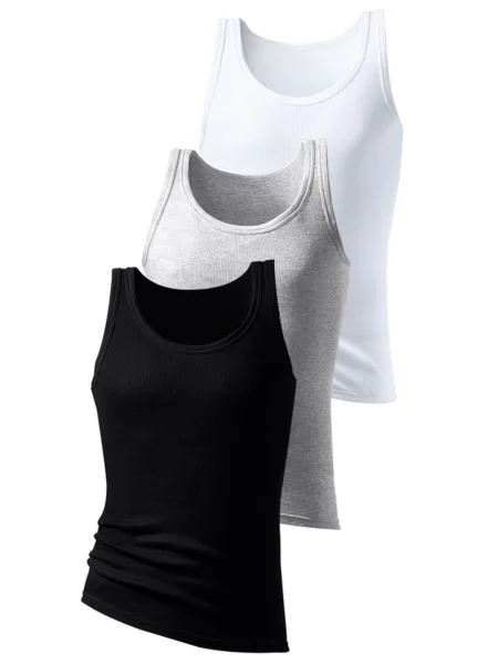 H.I.S Tricou gri / negru alb