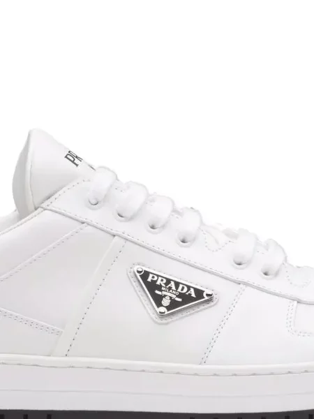 Sneakerși Prada din piele alb