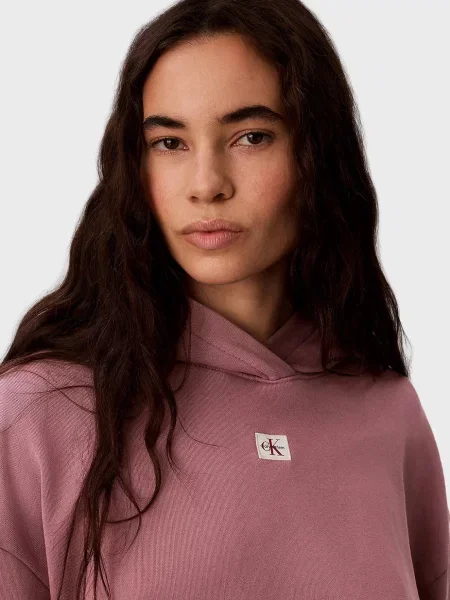 Махровое худи Calvin Klein розовое