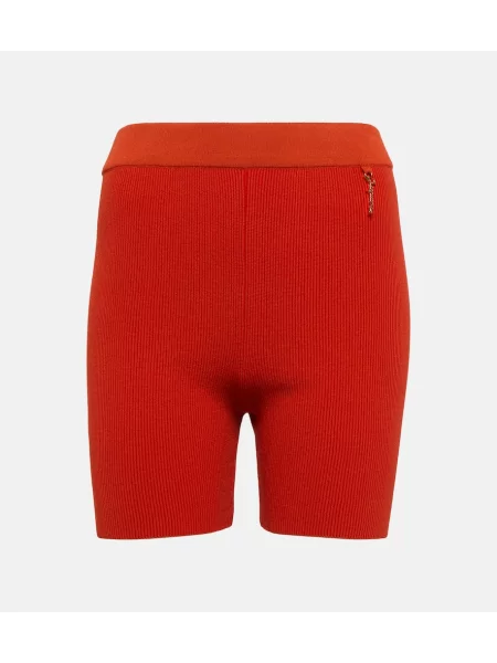 Pantaloni scurți Jacquemus tricotate scurte roșu