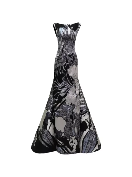 Kołnierzykowy sukienka maxi Gemy Maalouf czarna