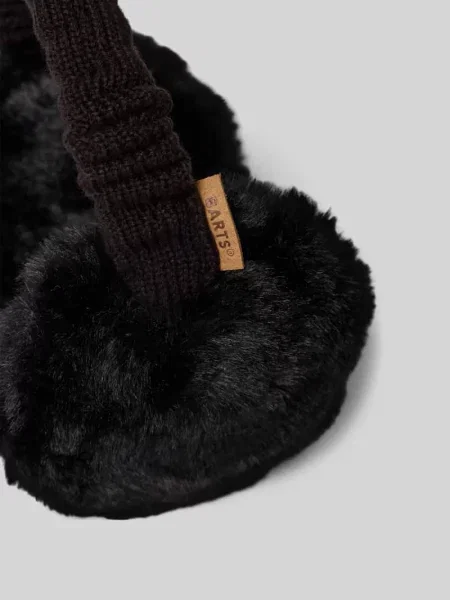 Nauszniki z obszyciem ze sztucznego futra model Plush Earmuffs' Barts czarne