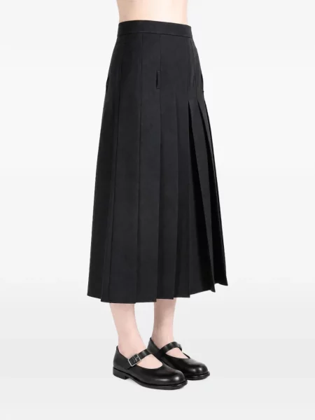 Vunene hlače Ann Demeulemeester crna