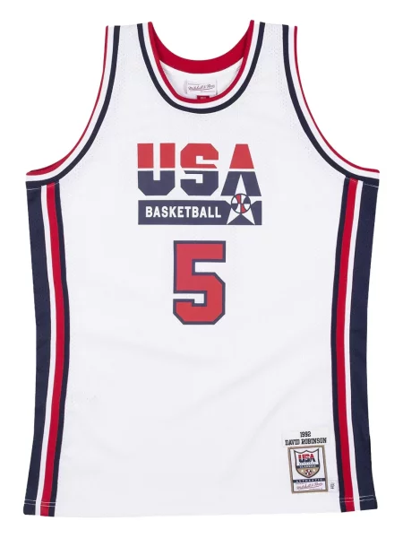 Cămașă Mitchell & Ness din jerseu alb