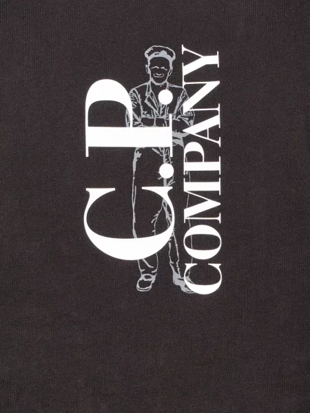Scurt tricou C.p. Company cu imagine negru