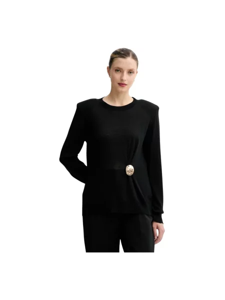 Sweter Simona Corsellini wełniany czarny