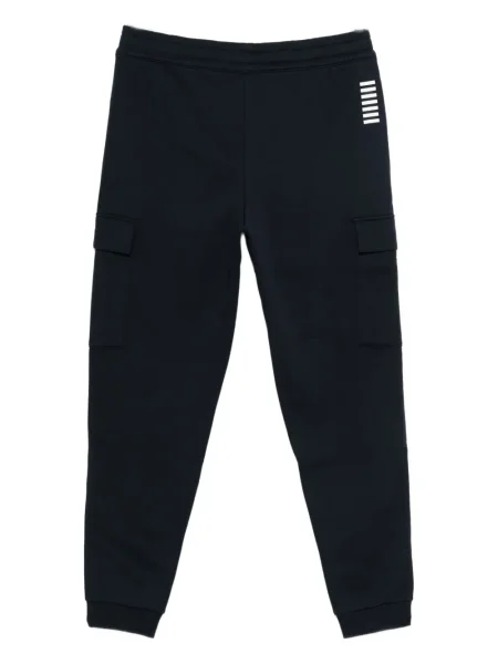 Pantaloni cargo Ea7 Emporio Armani alergare cu autograf albastru