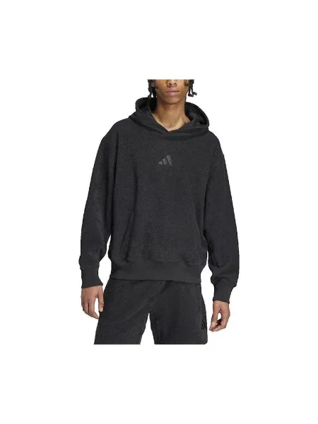 Froté mikina Adidas čierna