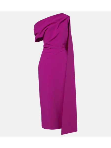 Drapirana obleka Roksanda z draperijo roza