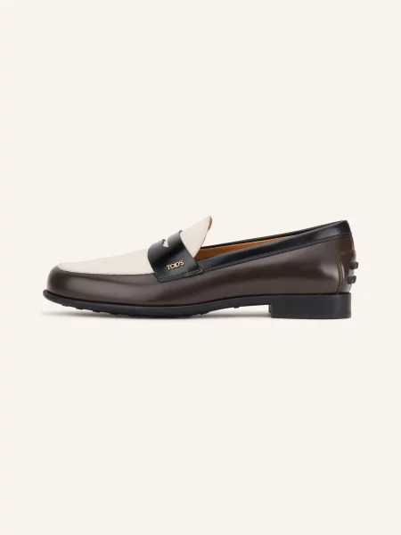 Tod's Penny Loafers braun białe