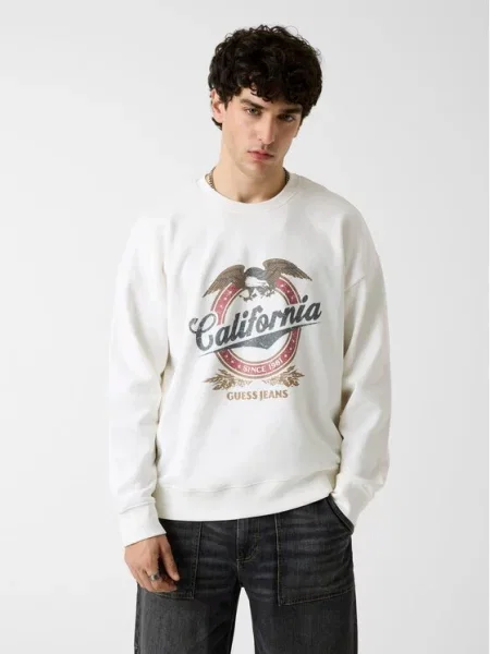 Guess Jeans Hanorac alb