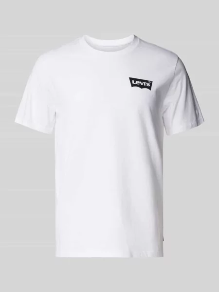 T-shirt z nadrukiem etykiety Levi's biała