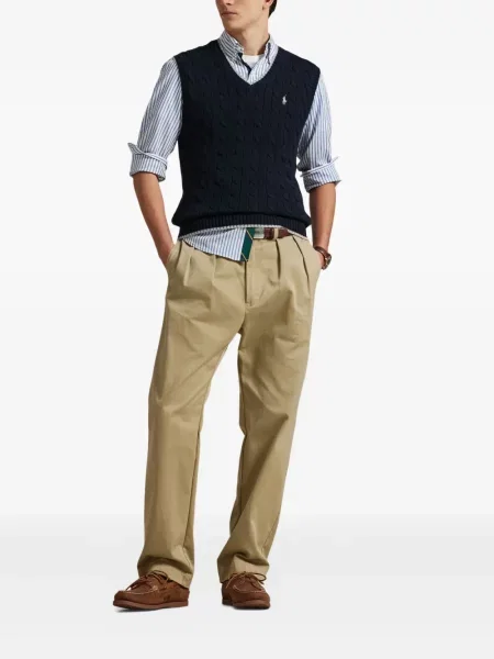 Slip de baie Polo Ralph Lauren alergare cu cordon cu imagine alb