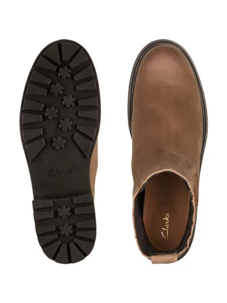 Členkové topánky Clarks hnedá
