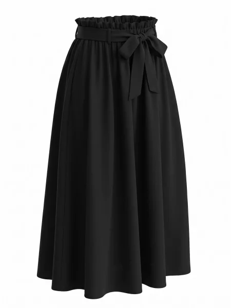 Cupshe Sukňa Ribbon' čierna