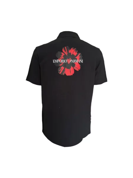Koszulka polo Emporio Armani czarna