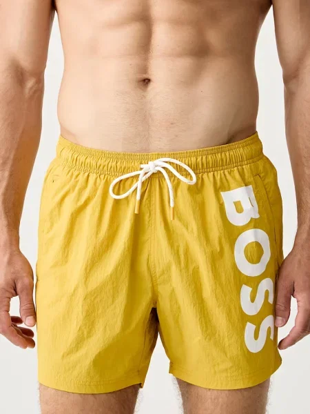 BOSS plavecké šortky pánske Octopus žltá