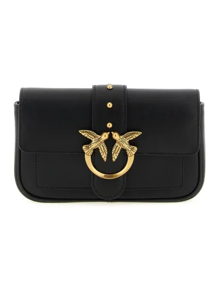 PINKO Torebki Kobieta ONE SIZE Skóra Pocket Love Bag One Simply czarny