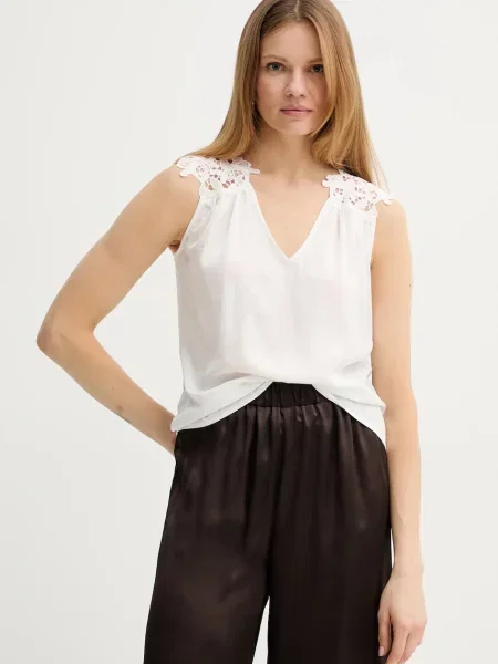 Morgan bluză OJOIE femei cu imprimeu OJOIE alb