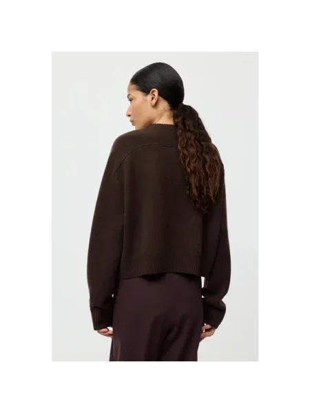 Dzianinowy sweter Soft Goat brązowy