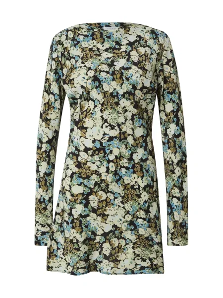 TOPSHOP Rochie ecru / azur / oliv negru
