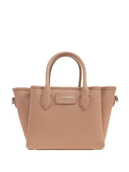 Geantă Emporio Armani cu imagine maro