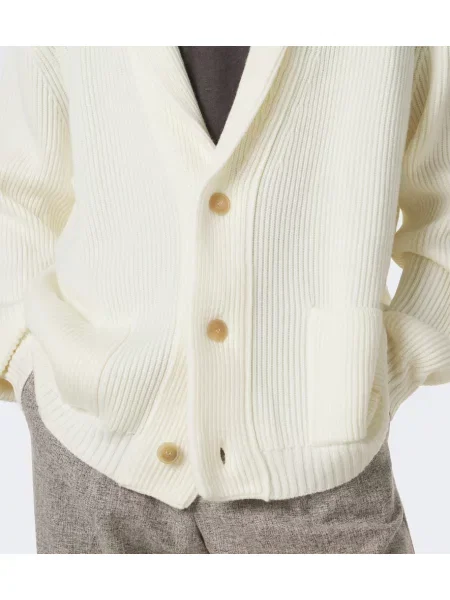 Cardigan Thom Sweeney de lână alb
