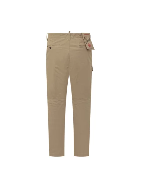 Spodnie cargo Dsquared2 beżowe