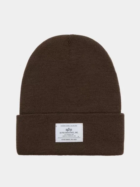 Шапка Alpha Industries коричневая