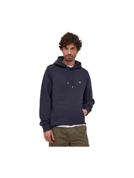Bluza z kapturem Gant z kapturem niebieska