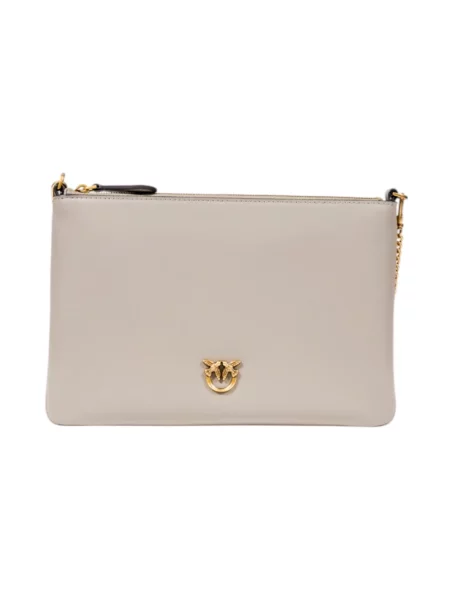 Torebka na łańcuszku Pinko skórzana szara