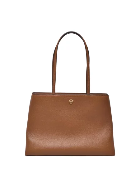Shopperka Tory Burch skórzana brązowa