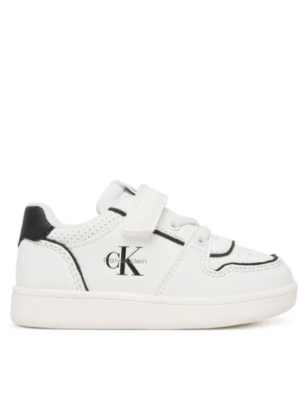Sneakersy Calvin Klein Low Cut Lace-Up/Velcro M biela