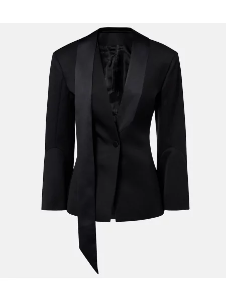 Sacou The Attico din satin negru