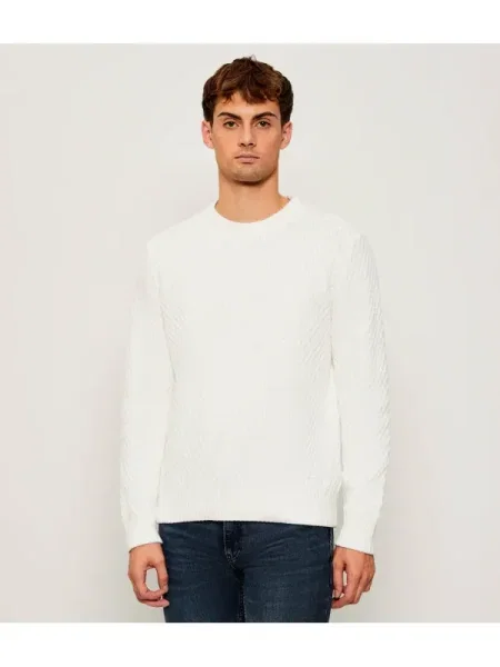 HUGO Pulover Syer | regular fit alb