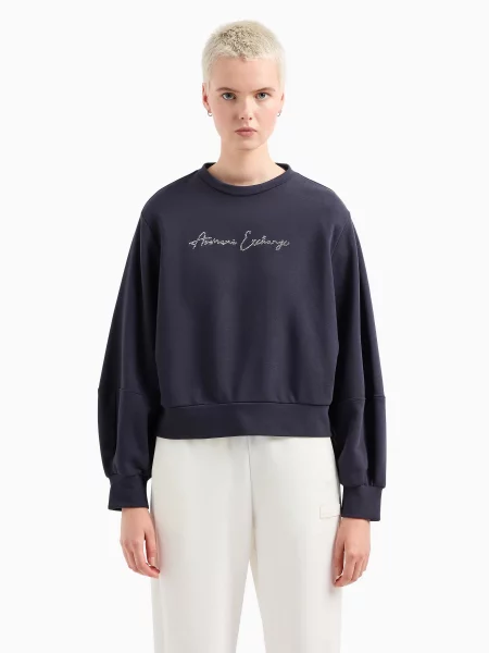 Світшот Armani Exchange Logo Signature темно-синій синій