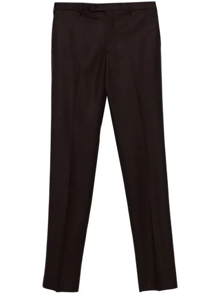 Kostkované kalhoty Rota hnědé