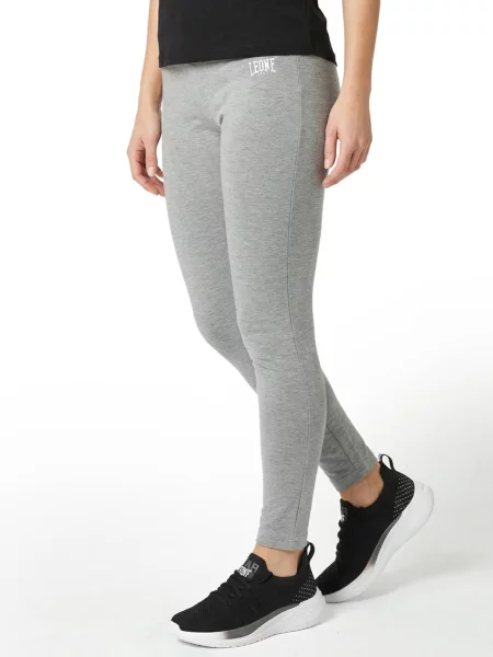 Legginsy Leone Basic z elastycznej bawełny szare