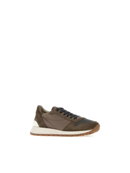 Sneakersy Brunello Cucinelli skórzane brązowe