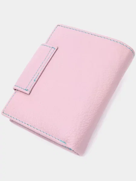 Кожаный кошелек St Leather Accessories розовый