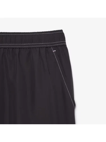 Lacoste Kąpielówki Średniej Długości Z Tenisowym Nadrukiem brązowy