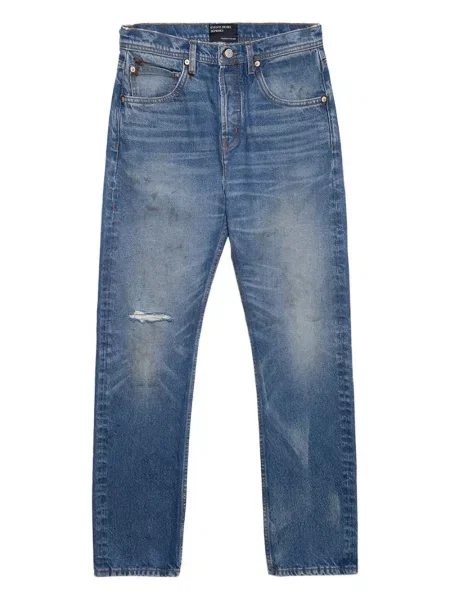 Proste jeansy Enfants Riches Deprimes z przetarciami niebieskie