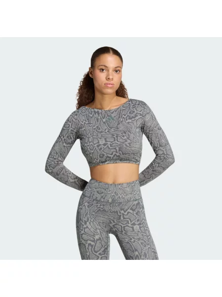 Oboustranné tričko s dlouhým rukávem PrimeLift Workout Snake Twist zelené