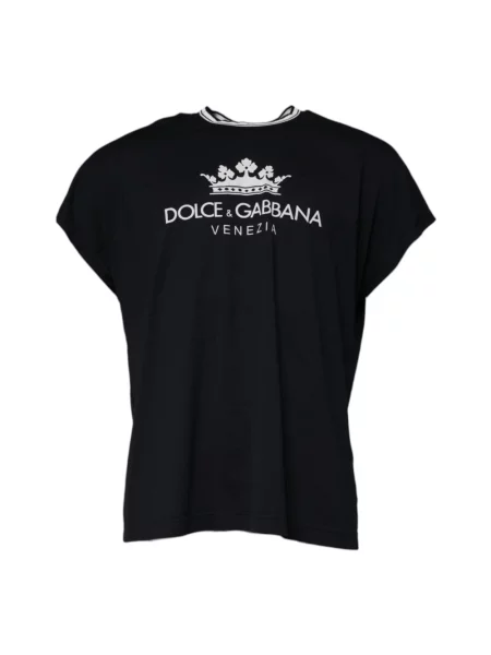 Koszulka Dolce And Gabbana z logo niebieska