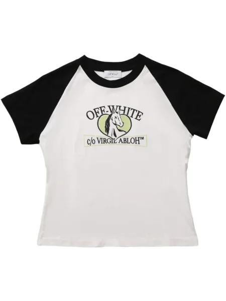 Тениска Off-white с принт бяло