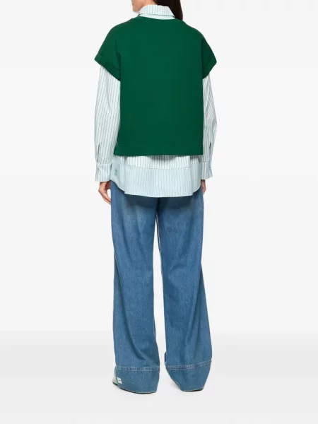 Tricou Marccain cu broderie verde