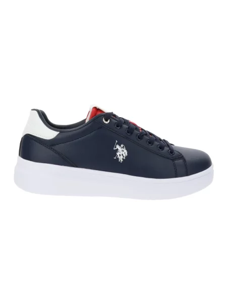Sneakersy U.s Polo Assn. ze skóry ekologicznej niebieskie
